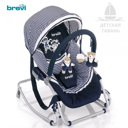 Кресло-качалка Brevi Baby Rocker с козырьком-0