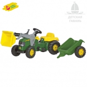 Педальный трактор с прицепом RollyKid  John Deere 023110  