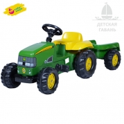 Педальный трактор с прицепом RollyKid John Deere 012190