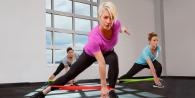Vježbe sa elastičnom trakom za žene za trbušne, trbušne, leđne mišiće